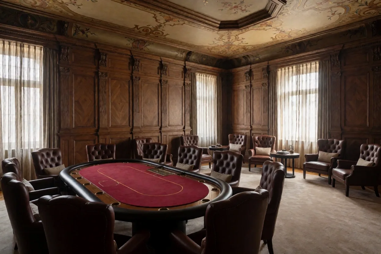 Interiér pokerového klubu Grand Venue X